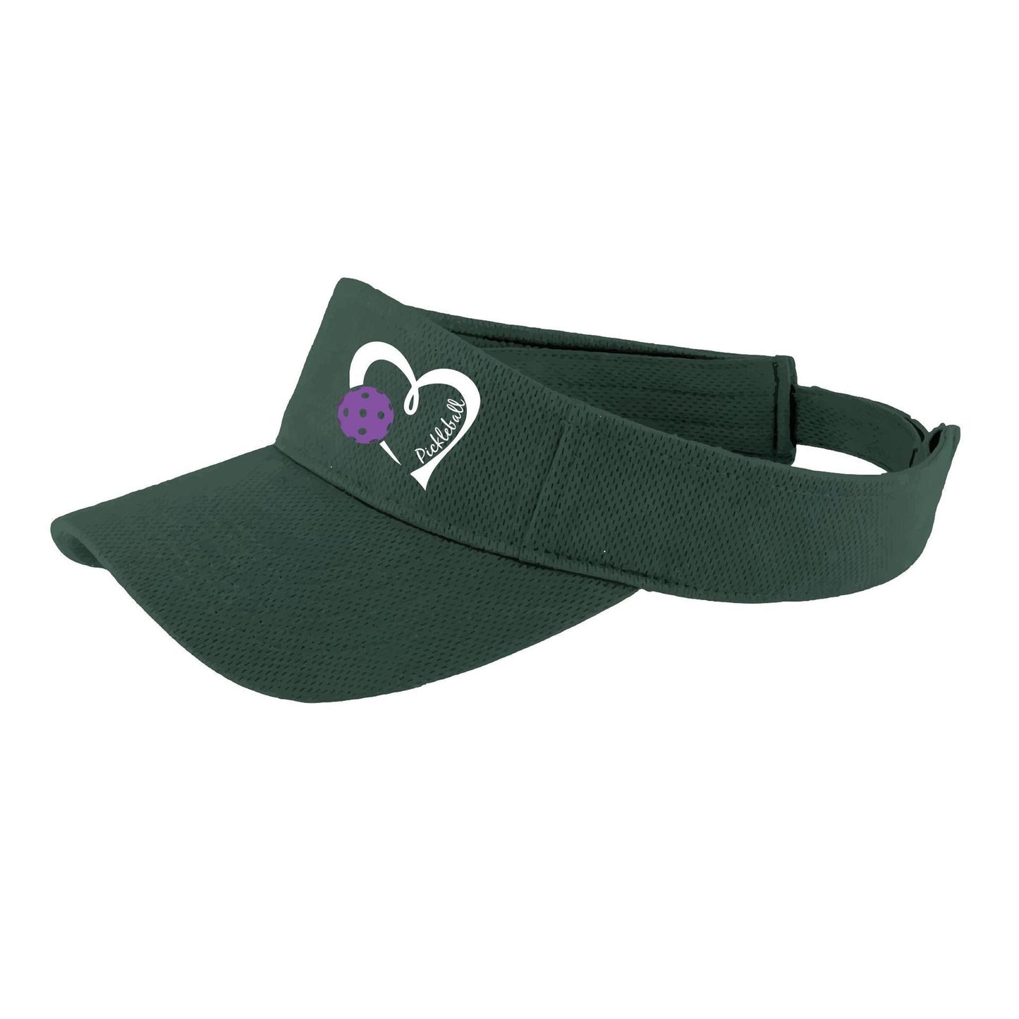 Pickleball Love (Purple) Custom | Pickleball Visors | Moisture Wicking 100% Polyester