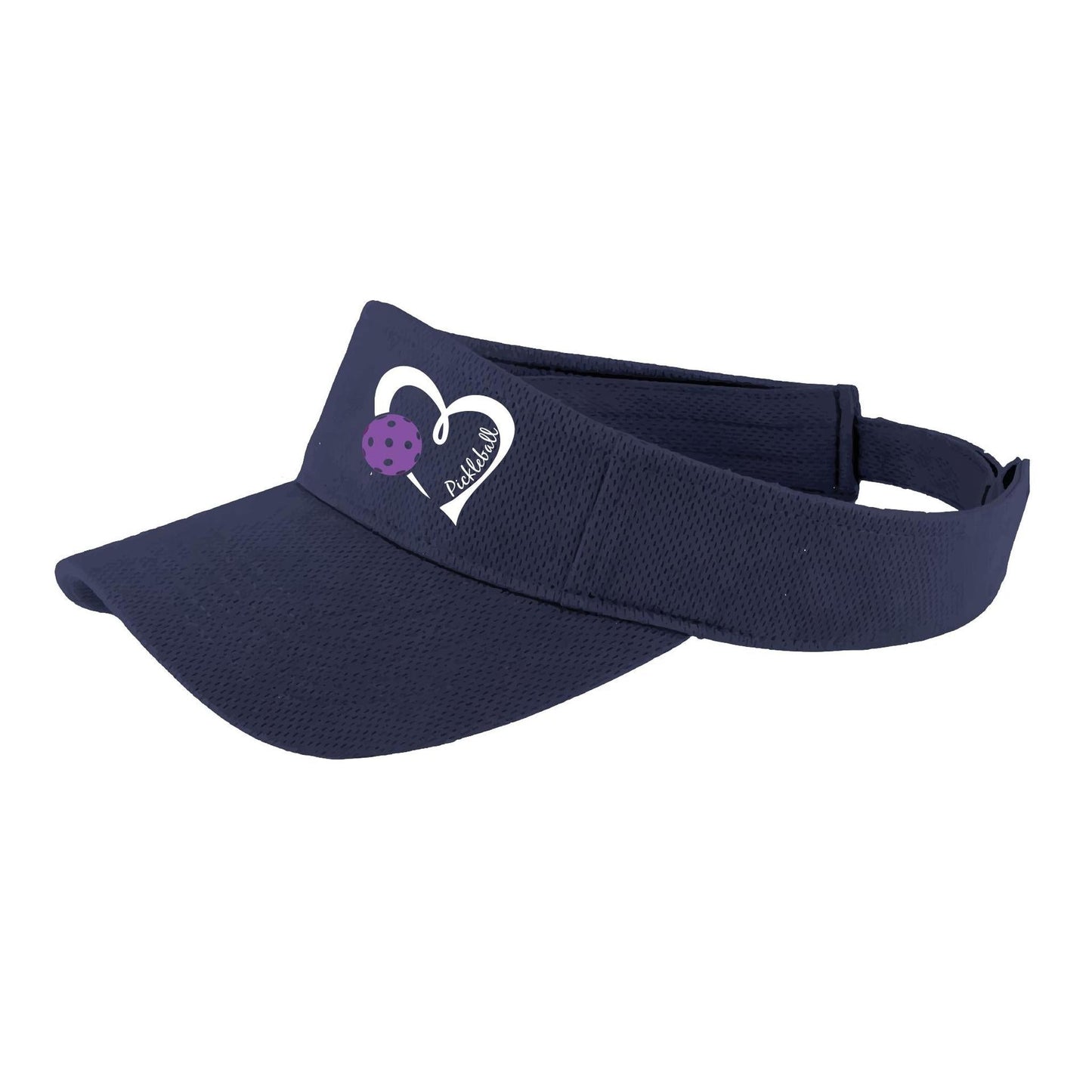 Pickleball Love (Purple) Custom | Pickleball Visors | Moisture Wicking 100% Polyester