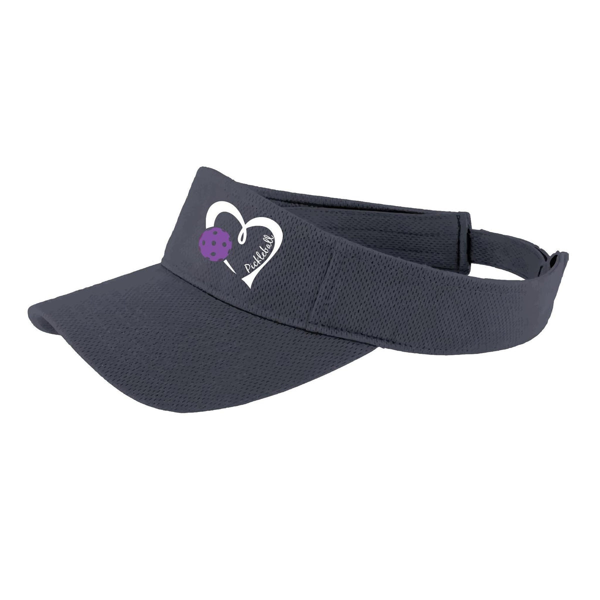Pickleball Love (Purple) Custom | Pickleball Visors | Moisture Wicking 100% Polyester