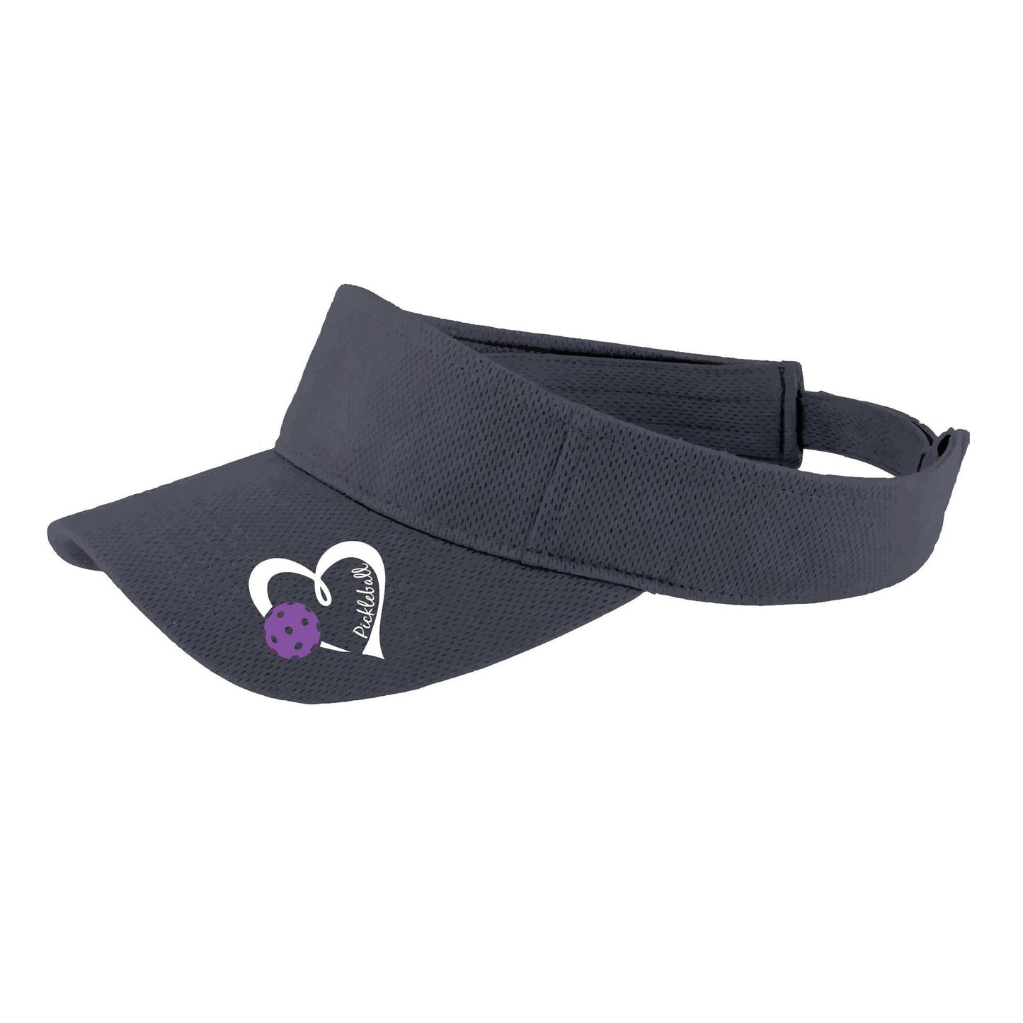 Pickleball Love (Purple) Custom | Pickleball Visors | Moisture Wicking 100% Polyester