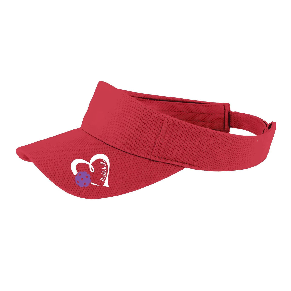 Pickleball Love (Purple) Custom | Pickleball Visors | Moisture Wicking 100% Polyester