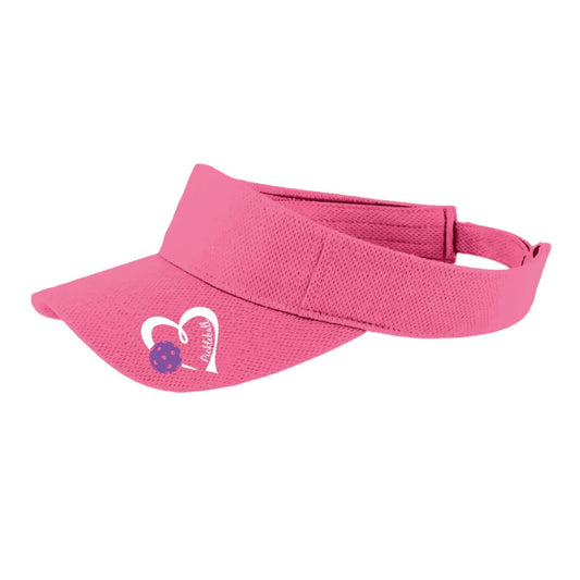 Pickleball Love (Purple) Custom | Pickleball Visors | Moisture Wicking 100% Polyester