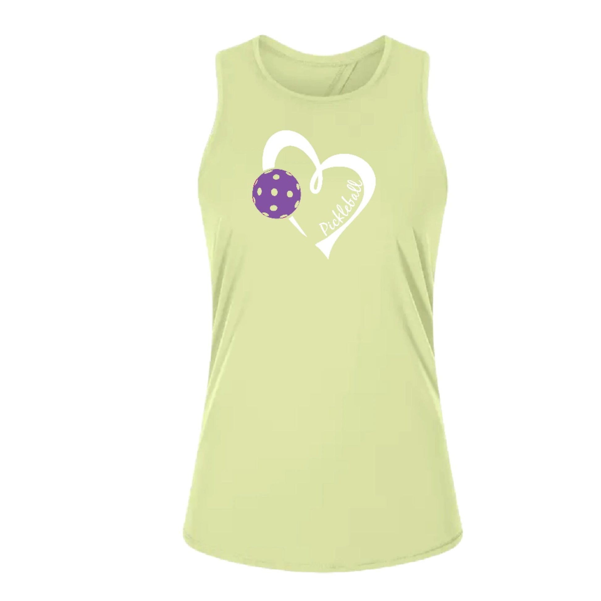 Pickleball Love (Purple) | Women's Split Back or Tied Back Pickleball Performance Tank | 80/20 Nylon Spandex Mix