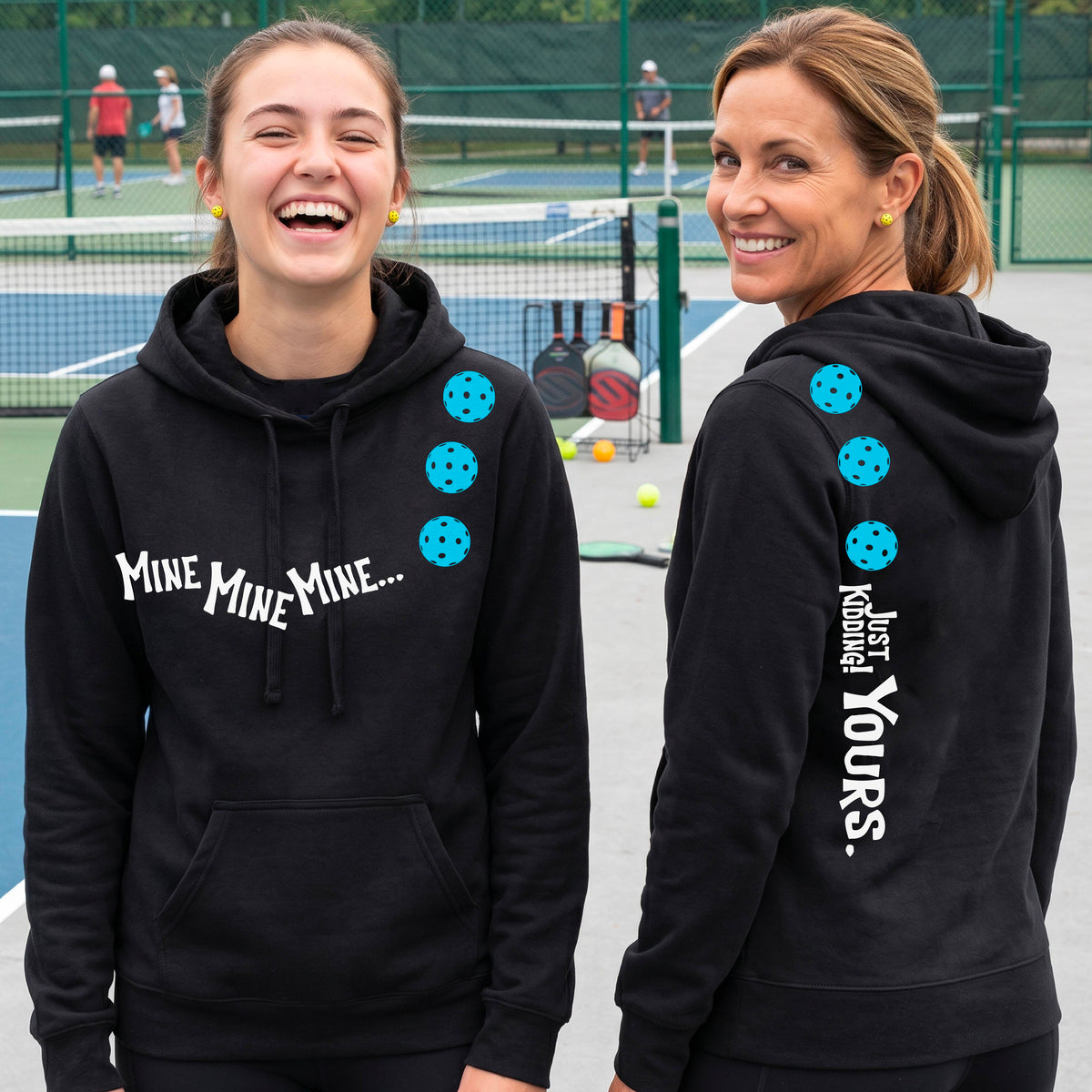 Women’s Athletic Pickleball Fitted Hoodie – Sporty Pickleball Sweatshirt - 10 Custom Colors