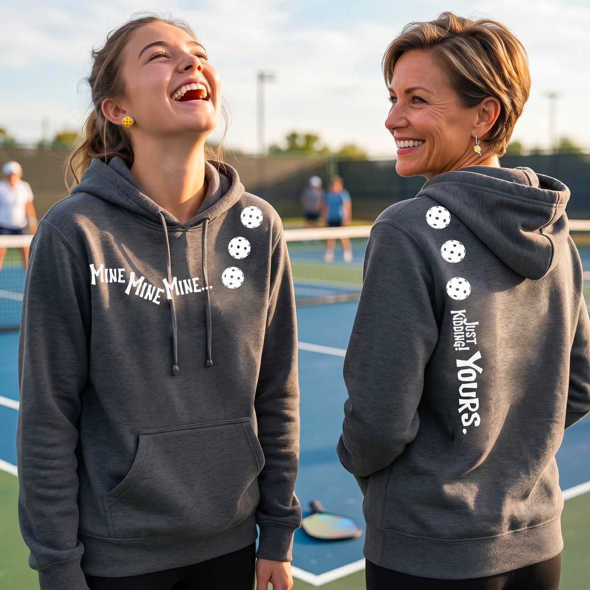 Women’s Athletic Pickleball Fitted Hoodie – Sporty Pickleball Sweatshirt - 10 Custom Colors
