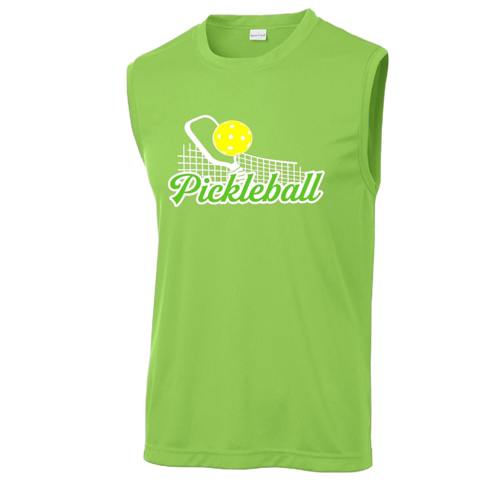 Pickleball Net | Men's Sleeveless Pickleball Performance T-Shirts | 100% Polyester