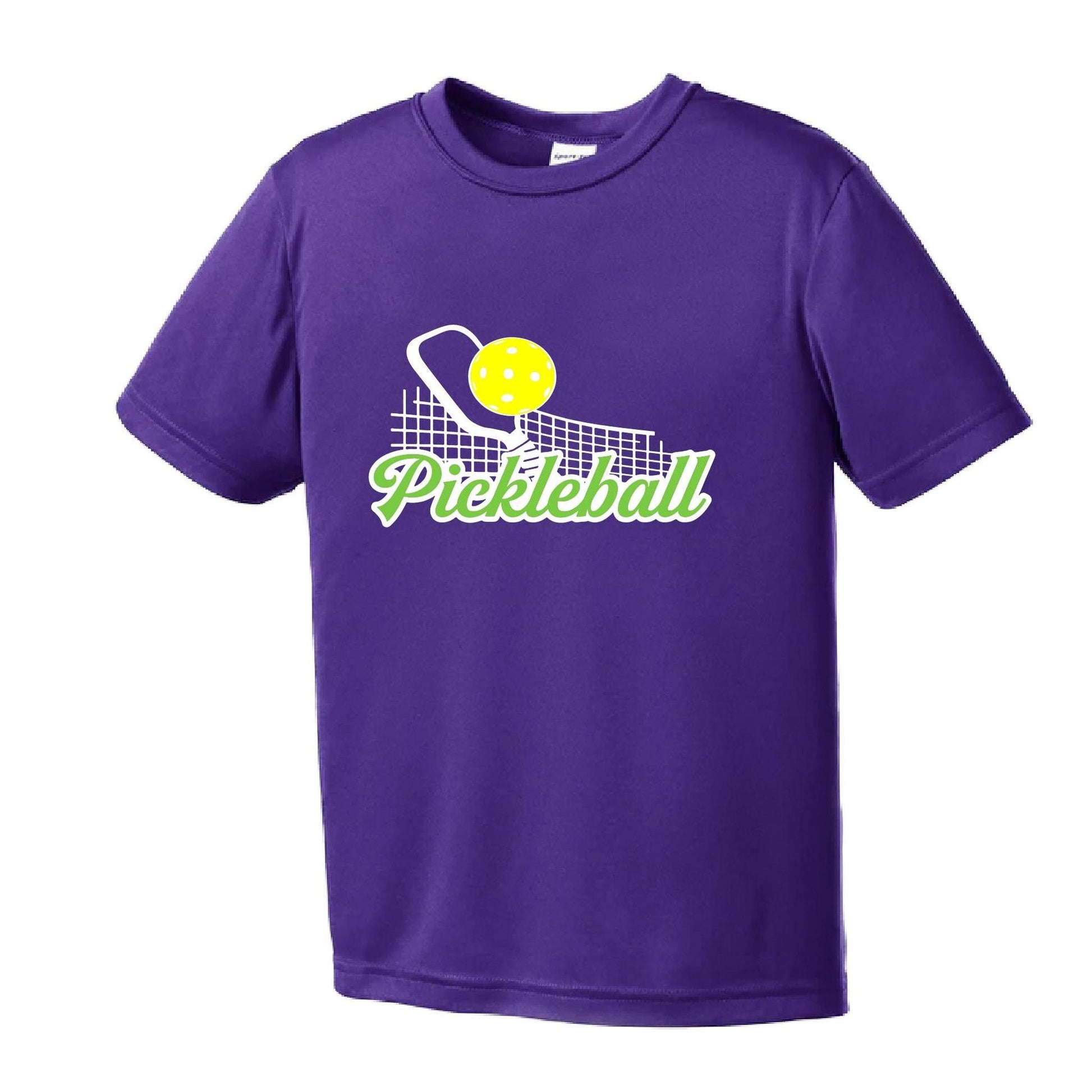 Pickleball Net | Youth Short Sleeve Pickleball Performance T-Shirts | 100% Polyester