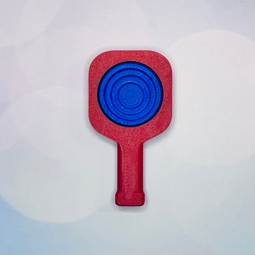 Pickleball Paddle Fidget Keychain | Customizeable Party Favor Gifts | Bag Zipper Pulls and Charms