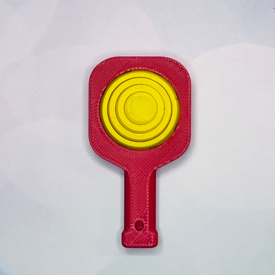 Pickleball Paddle Fidget Keychain | Customizeable Party Favor Gifts | Bag Zipper Pulls and Charms