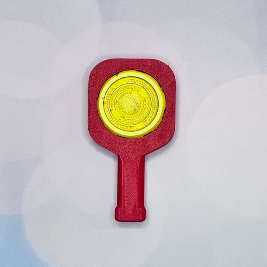 Pickleball Paddle Fidget Keychain | Customizeable Party Favor Gifts | Bag Zipper Pulls and Charms