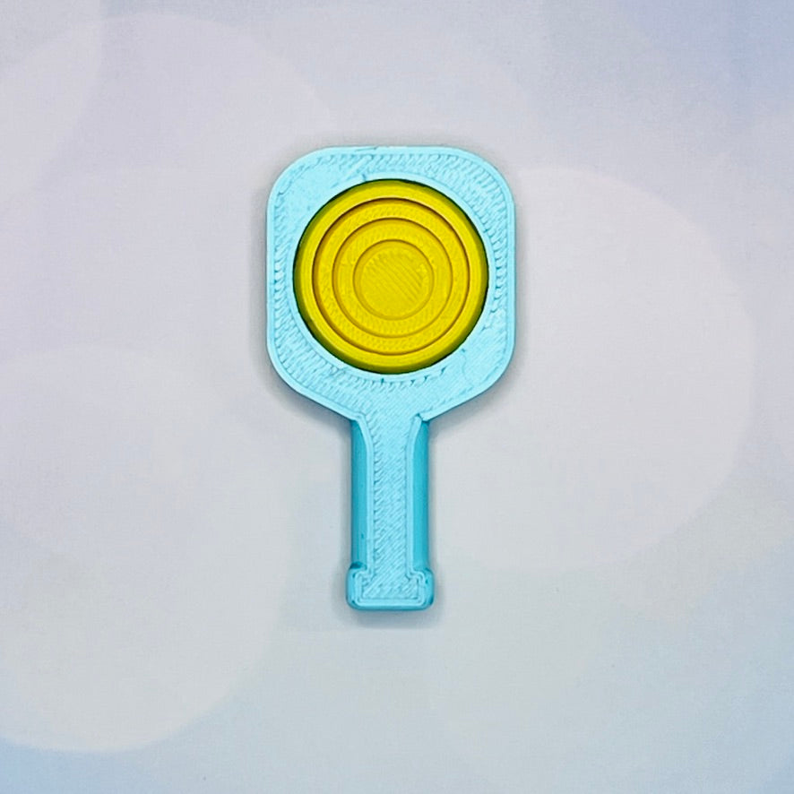 Pickleball Paddle Fidget Keychain | Customizeable Party Favor Gifts | Bag Zipper Pulls and Charms
