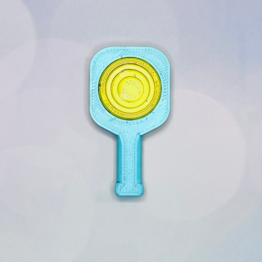 Pickleball Paddle Fidget Keychain | Customizeable Party Favor Gifts | Bag Zipper Pulls and Charms