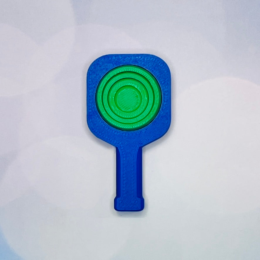 Pickleball Paddle Fidget Keychain | Customizeable Party Favor Gifts | Bag Zipper Pulls and Charms