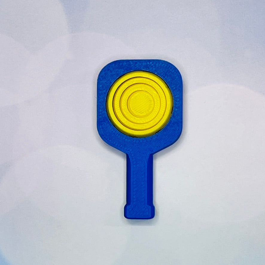 Pickleball Paddle Fidget Keychain | Customizeable Party Favor Gifts | Bag Zipper Pulls and Charms