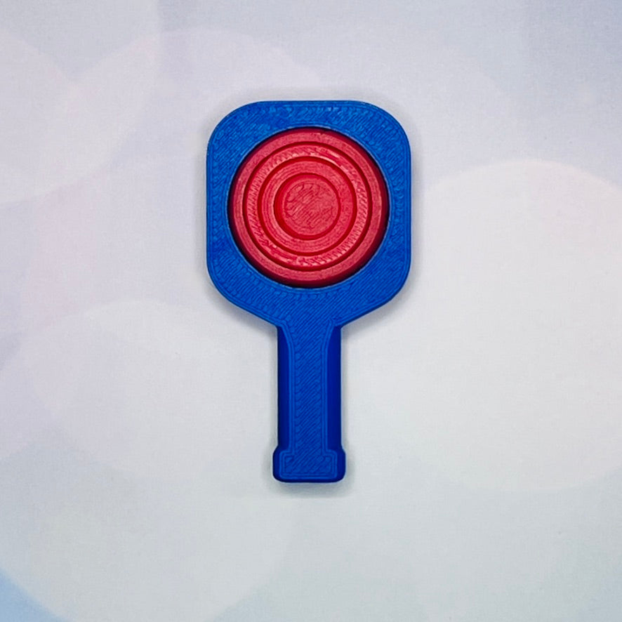 Pickleball Paddle Fidget Keychain | Customizeable Party Favor Gifts | Bag Zipper Pulls and Charms