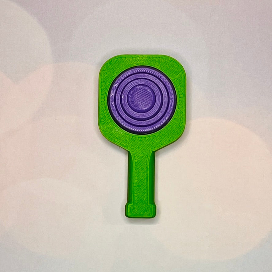 Pickleball Paddle Fidget Keychain | Customizeable Party Favor Gifts | Bag Zipper Pulls and Charms