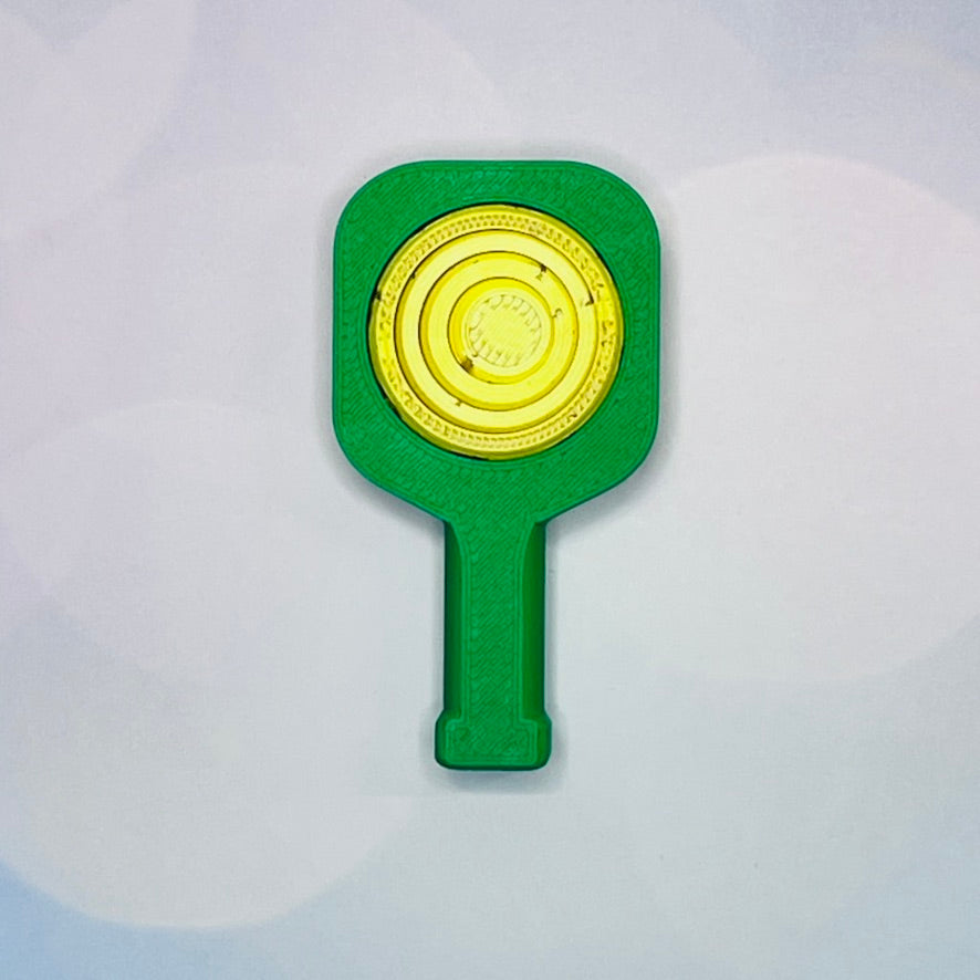 Pickleball Paddle Fidget Keychain | Customizeable Party Favor Gifts | Bag Zipper Pulls and Charms