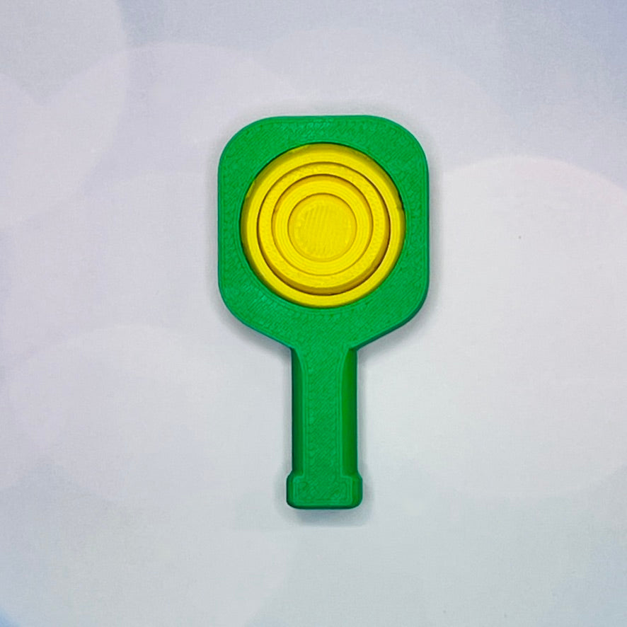 Pickleball Paddle Fidget Keychain | Customizeable Party Favor Gifts | Bag Zipper Pulls and Charms