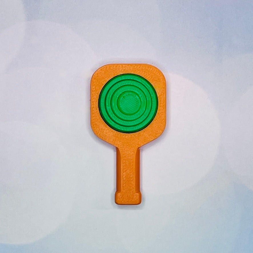 Pickleball Paddle Fidget Keychain | Customizeable Party Favor Gifts | Bag Zipper Pulls and Charms