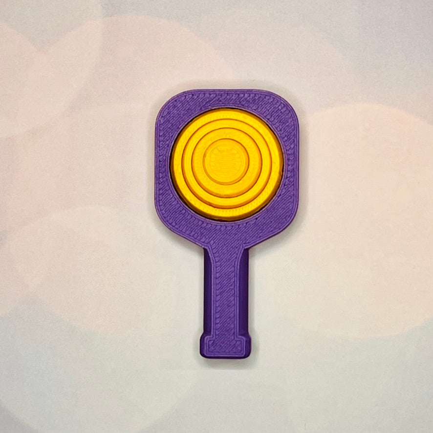 Pickleball Paddle Fidget Keychain | Customizeable Party Favor Gifts | Bag Zipper Pulls and Charms