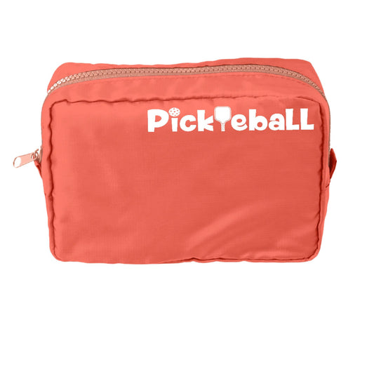 Pickleball | Pickleball Dimensional Cosmetic Pouch Bag | Small Size Court Dimensional Bag