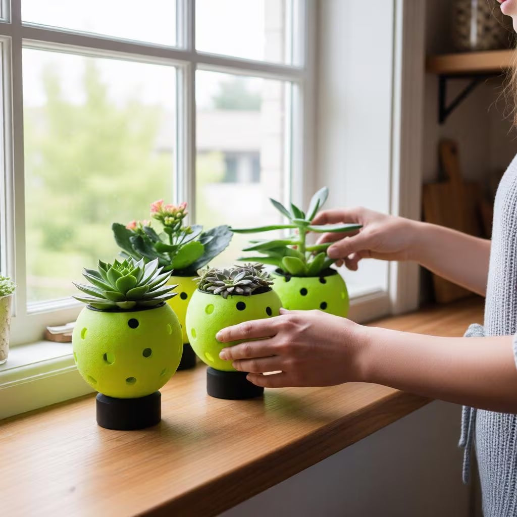 Pickleball Planters | New and improved | Fun Pickleball Gifts | Perfect Pickleball Office Planter