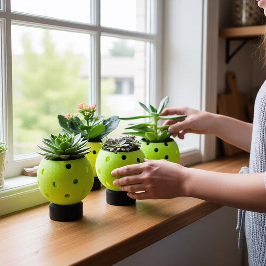 Pickleball Planters | New and improved | Fun Pickleball Gifts | Perfect Pickleball Office Planter