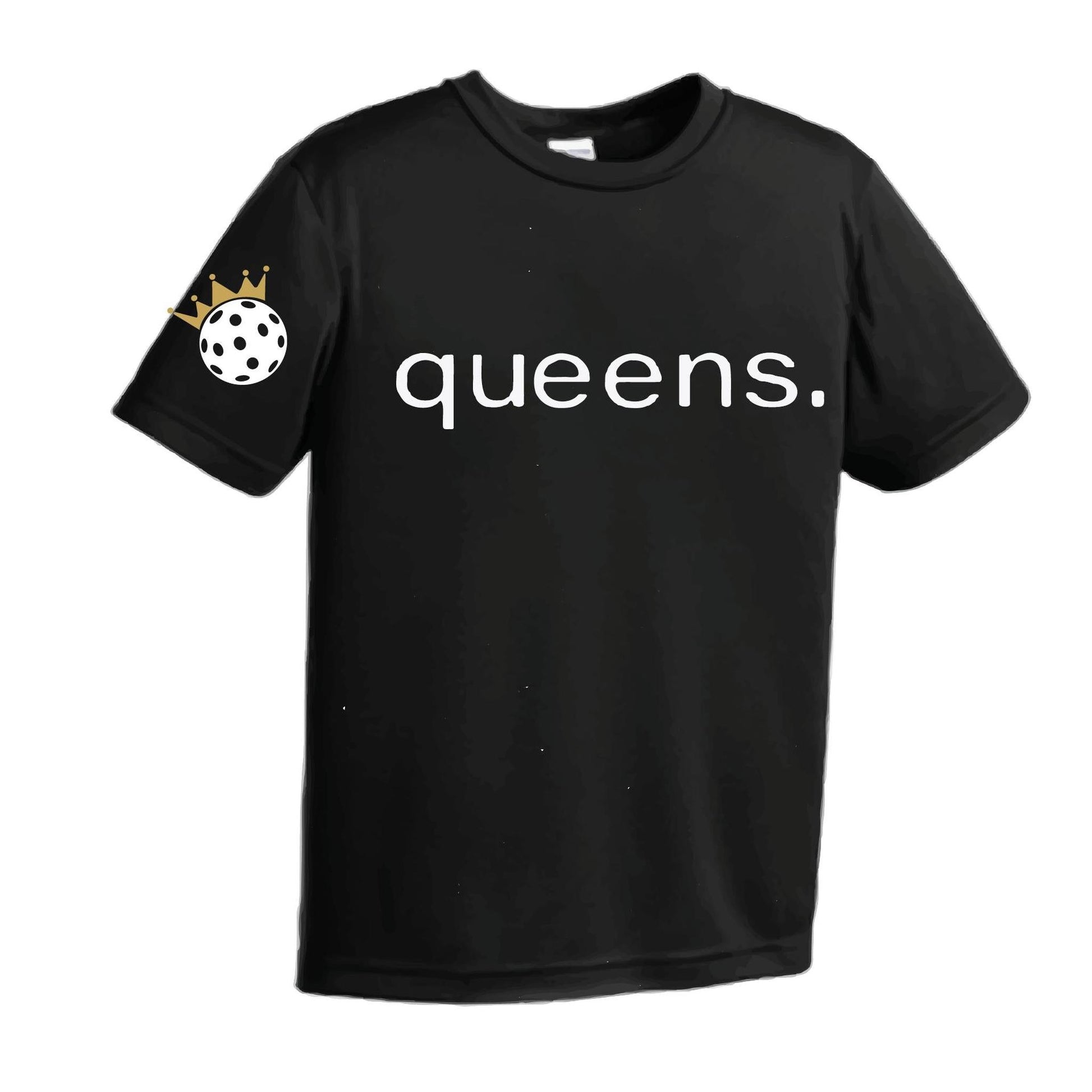 Pickleball Queens and Crown | Youth Short Sleeve Pickleball Performance T-Shirts | 100% Polyester