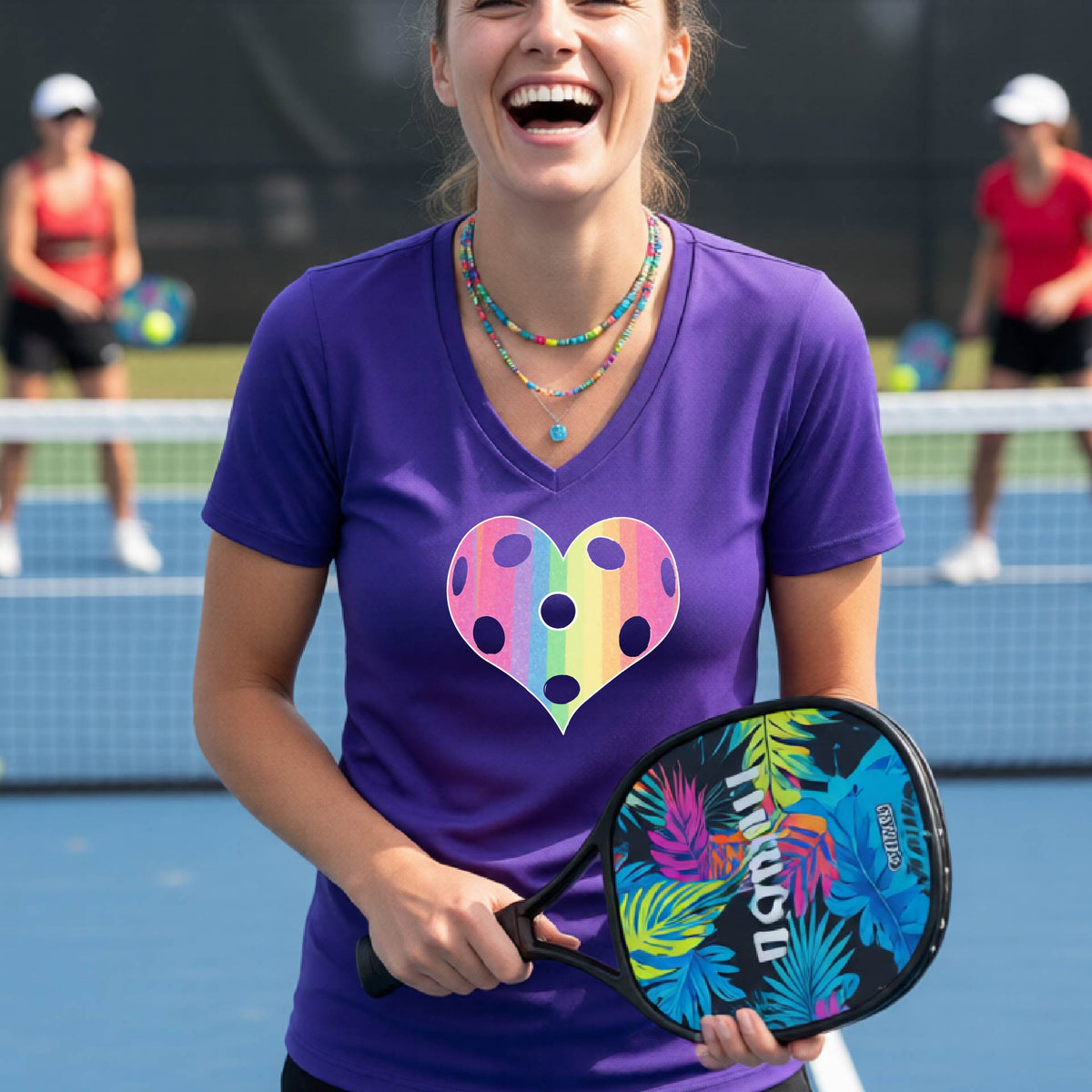 Women’s Pickleball Performance Shirt – Lightweight Athletic Top - Short-Sleeve V-Neck