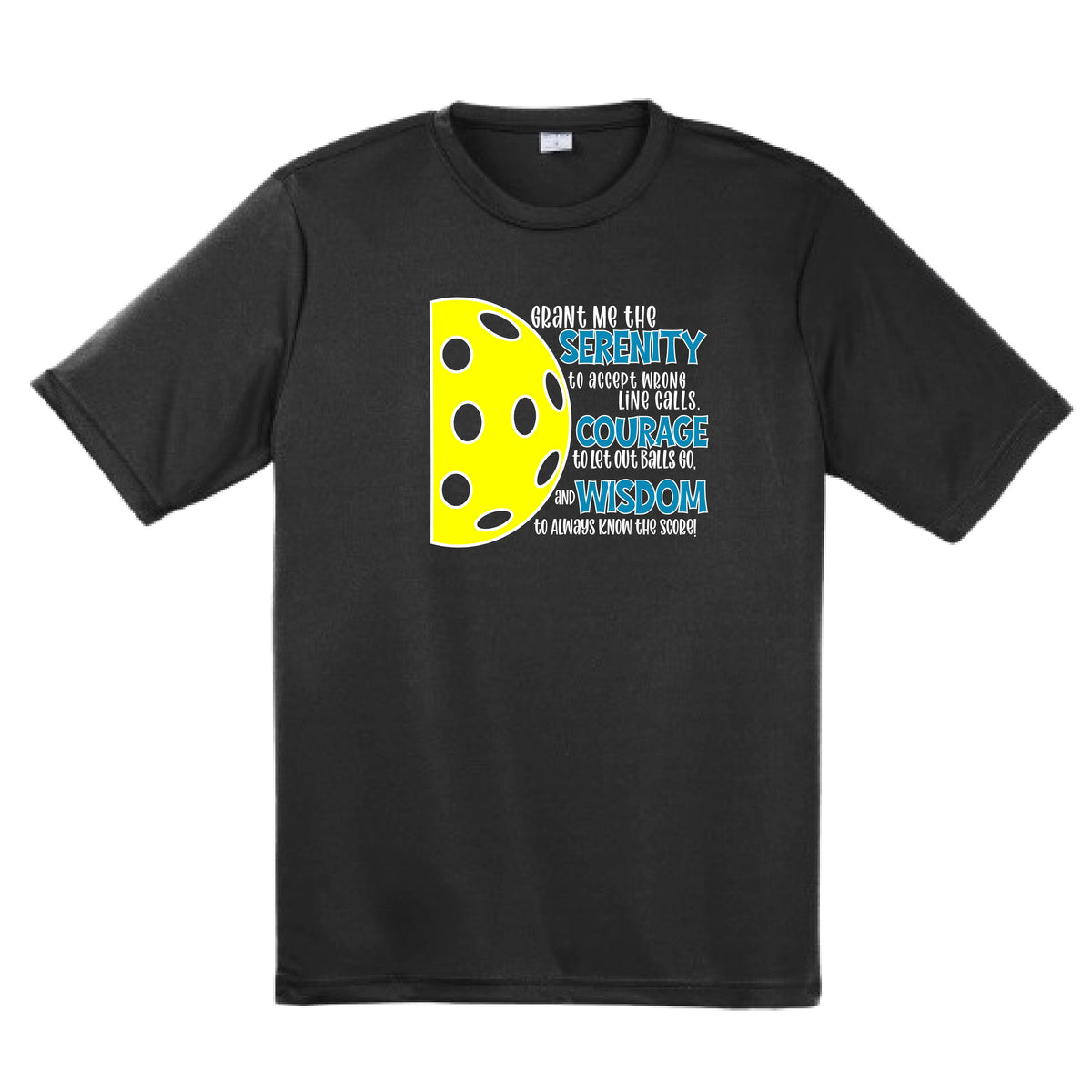 Pickleball Serenity Prayer | Men's Short Sleeve Athletic Performance T-Shirt | 100% Polyester