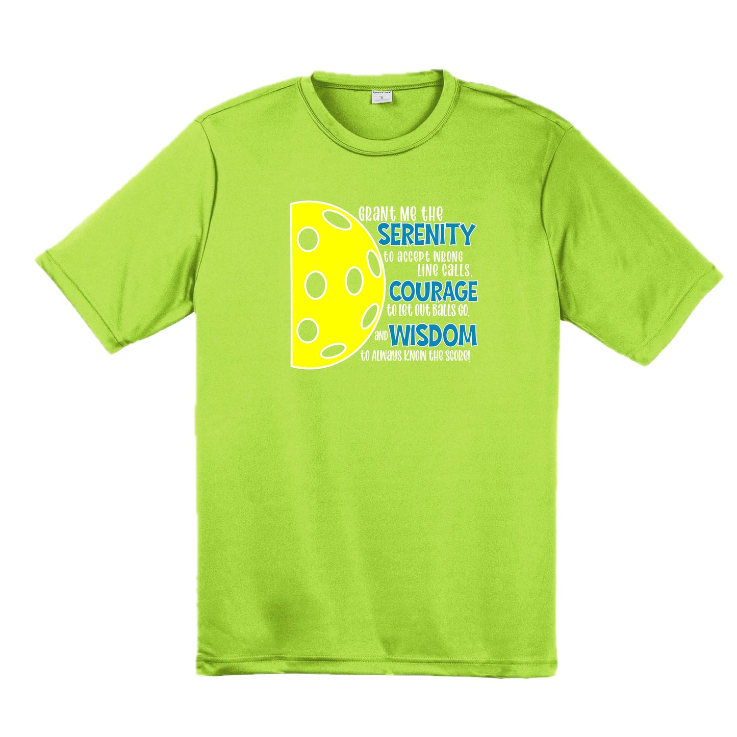 Pickleball Serenity Prayer | Men's Short Sleeve Athletic Performance T-Shirt | 100% Polyester
