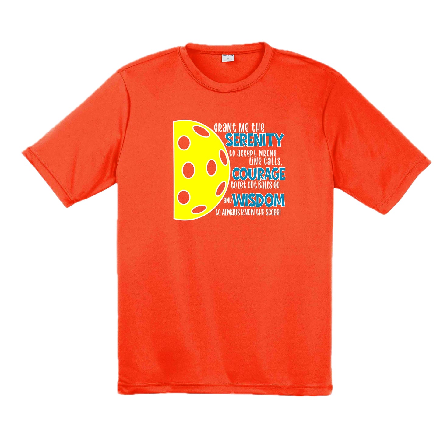 Pickleball Serenity Prayer | Men's Short Sleeve Athletic Performance T-Shirt | 100% Polyester