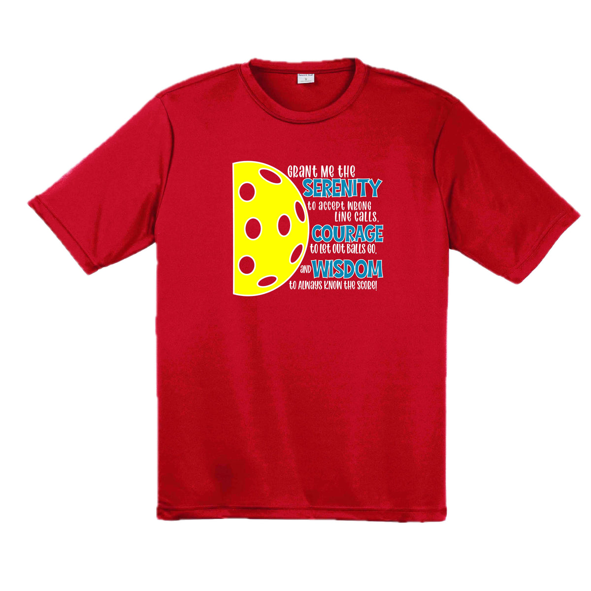 Pickleball Serenity Prayer | Men's Short Sleeve Athletic Performance T-Shirt | 100% Polyester