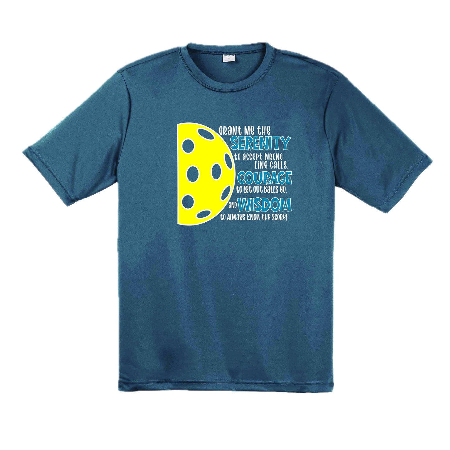 Pickleball Serenity Prayer | Men's Short Sleeve Athletic Performance T-Shirt | 100% Polyester