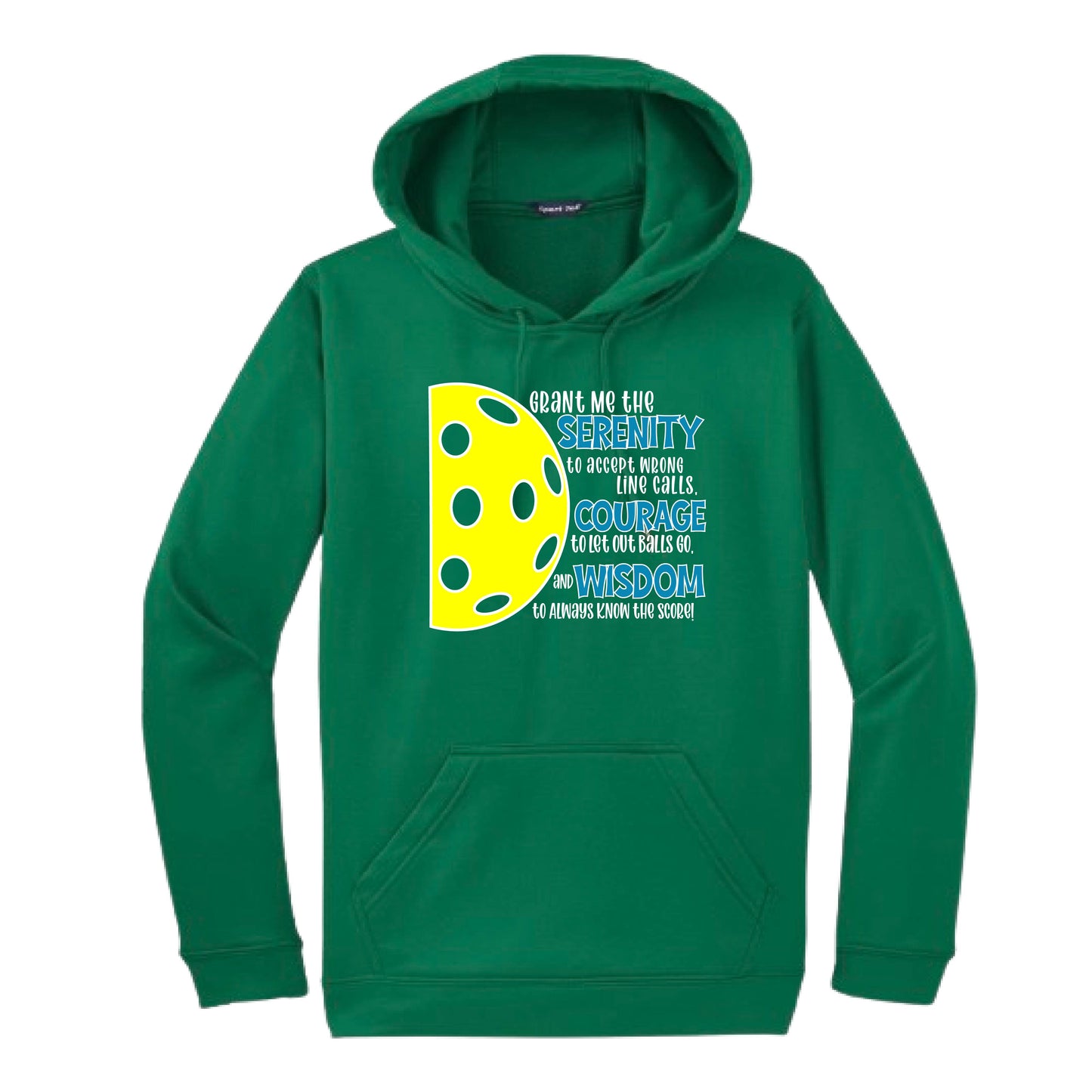 Pickleball Serenity Prayer | Unisex Hoodie Athletic Pickleball Sweatshirt | 50% Cotton/50% Polyester