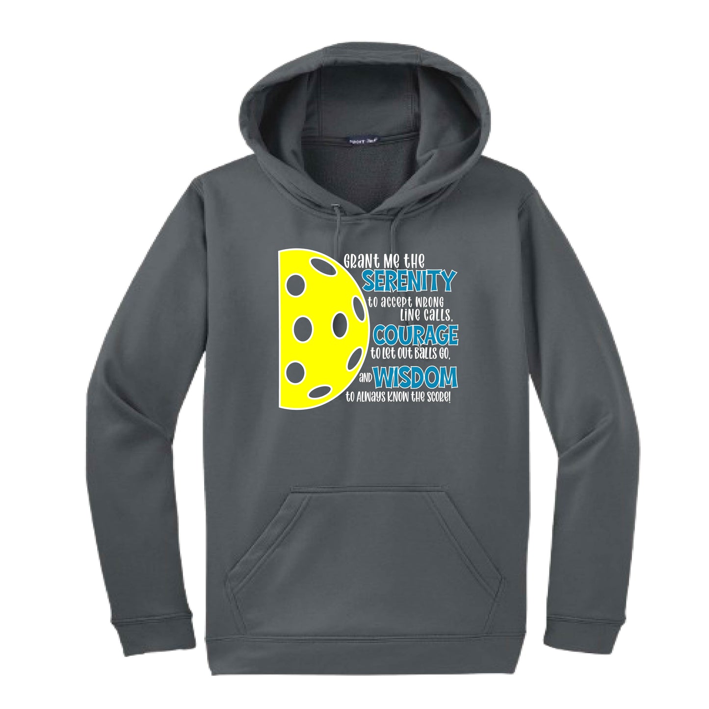 Pickleball Serenity Prayer | Unisex Hoodie Athletic Pickleball Sweatshirt | 50% Cotton/50% Polyester