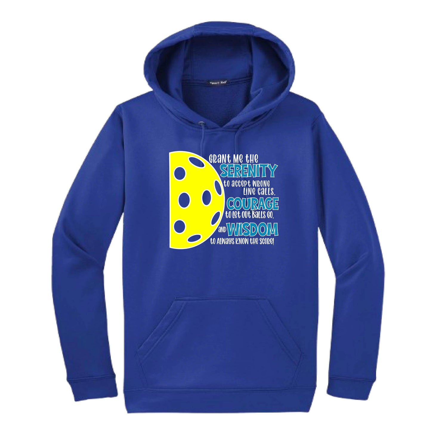 Pickleball Serenity Prayer | Unisex Hoodie Athletic Pickleball Sweatshirt | 50% Cotton/50% Polyester