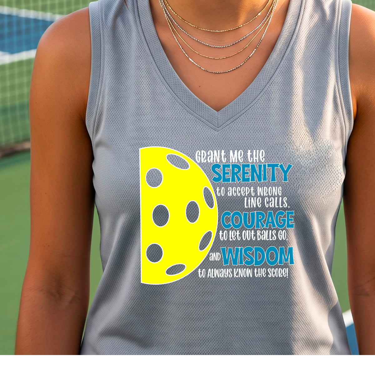 Women’s Athletic Pickleball Performance Shirt – Sporty Activewear - Sleeveless