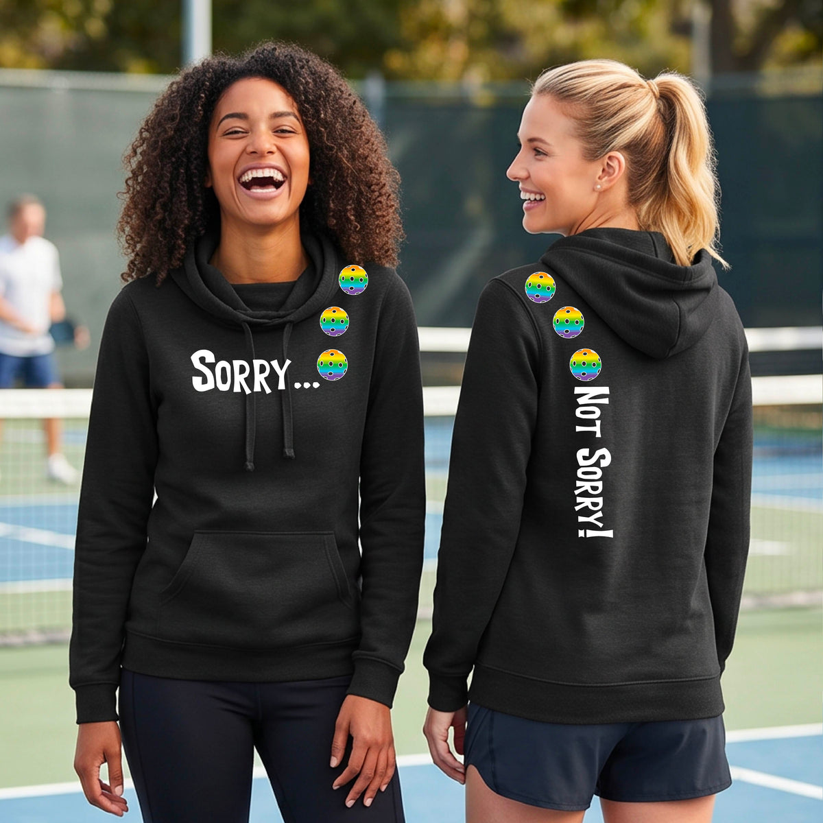 Product Title: Women’s Pickleball Hoodie – Cozy Athletic Pickleball Sweatshirt - Cowl-Neck
