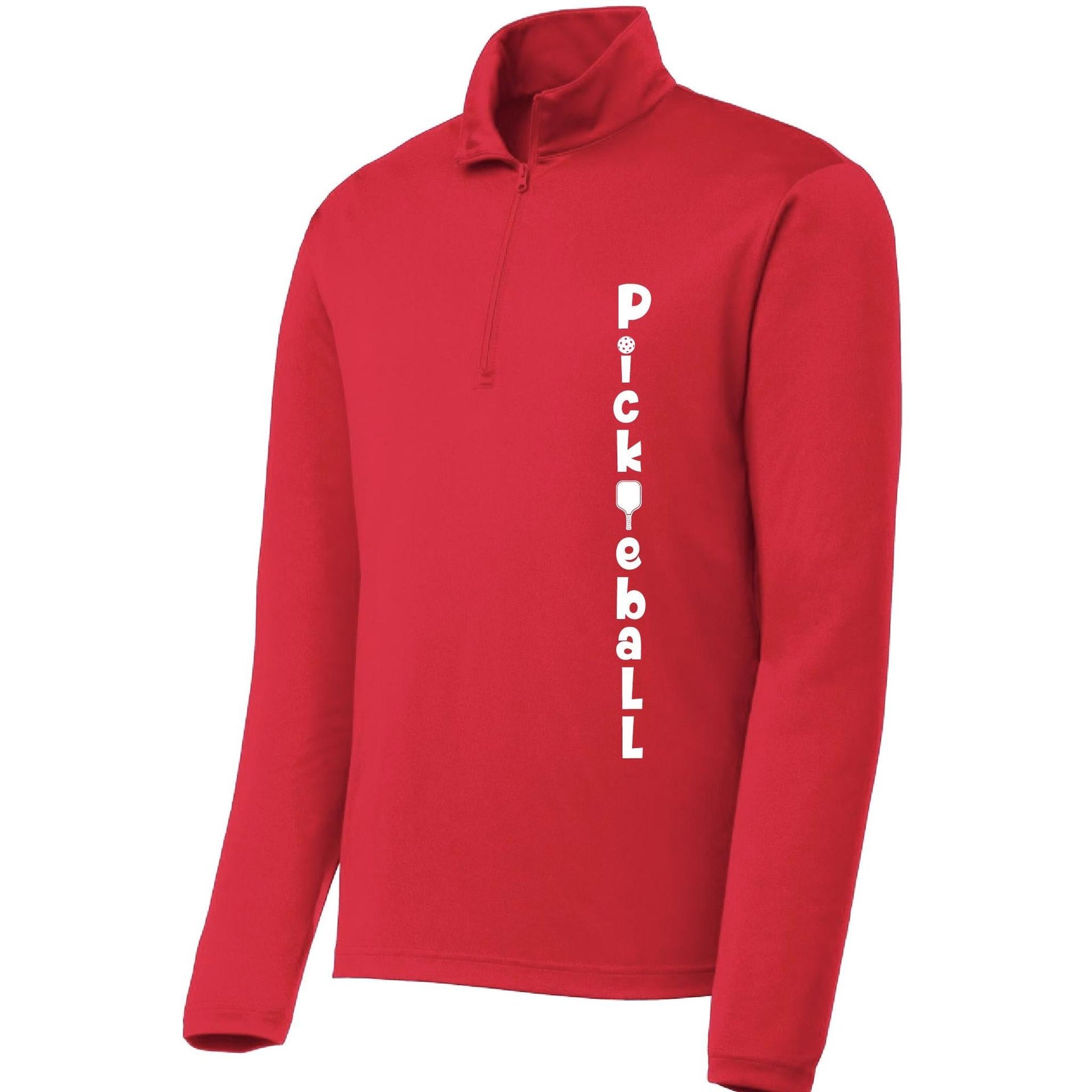 Pickleball Vertical (Custom) | Men's 1/4 Zip Pullover Performance Shirts Athletic Shirt | 100% Polyester