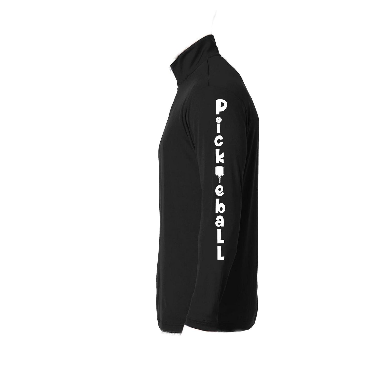 Pickleball Vertical (Custom) | Men's 1/4 Zip Pullover Performance Shirts Athletic Shirt | 100% Polyester