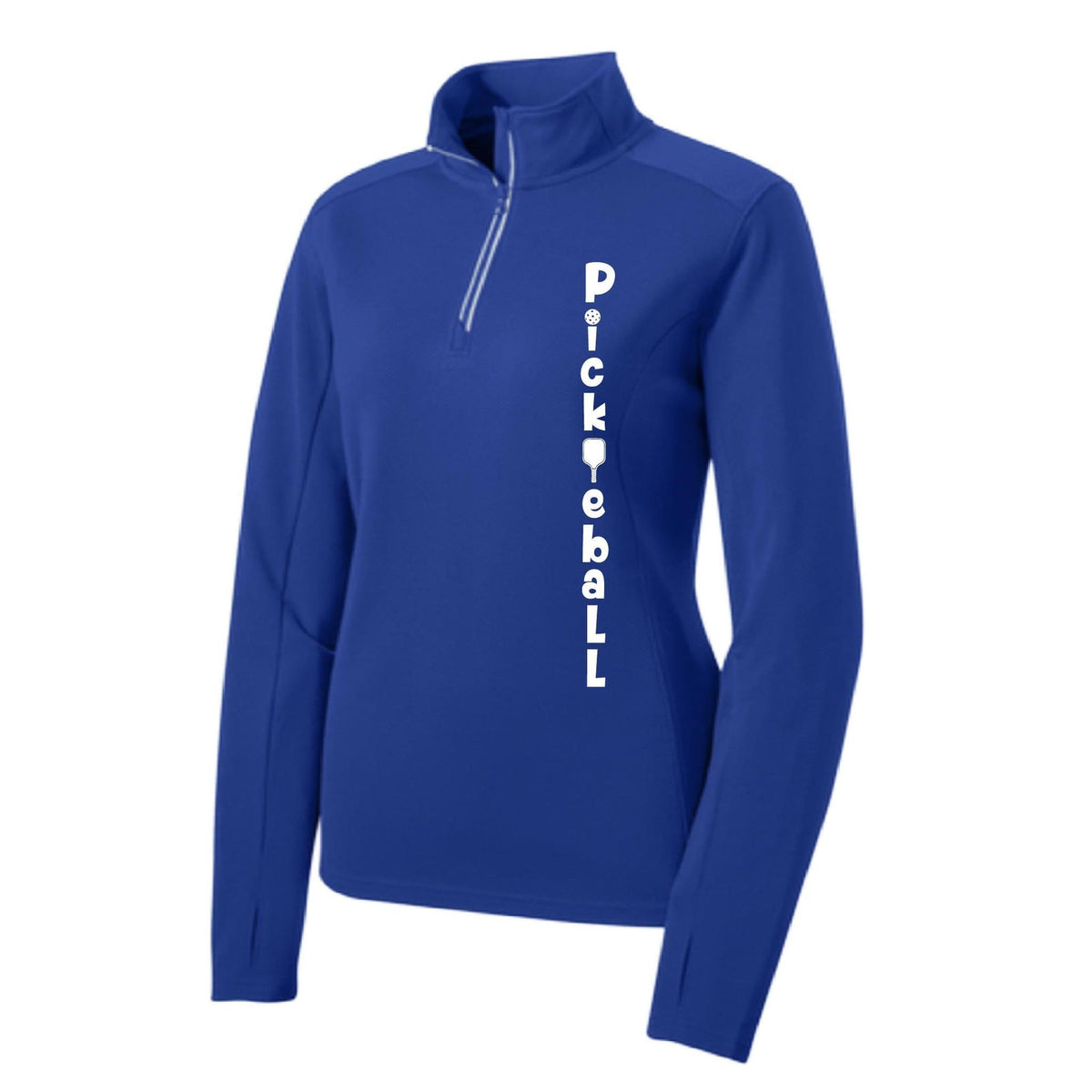 Pickleball Vertical (Custom) | Women's 1/4 Zip Pullover Athletic Performance Shirt | 100% Polyester