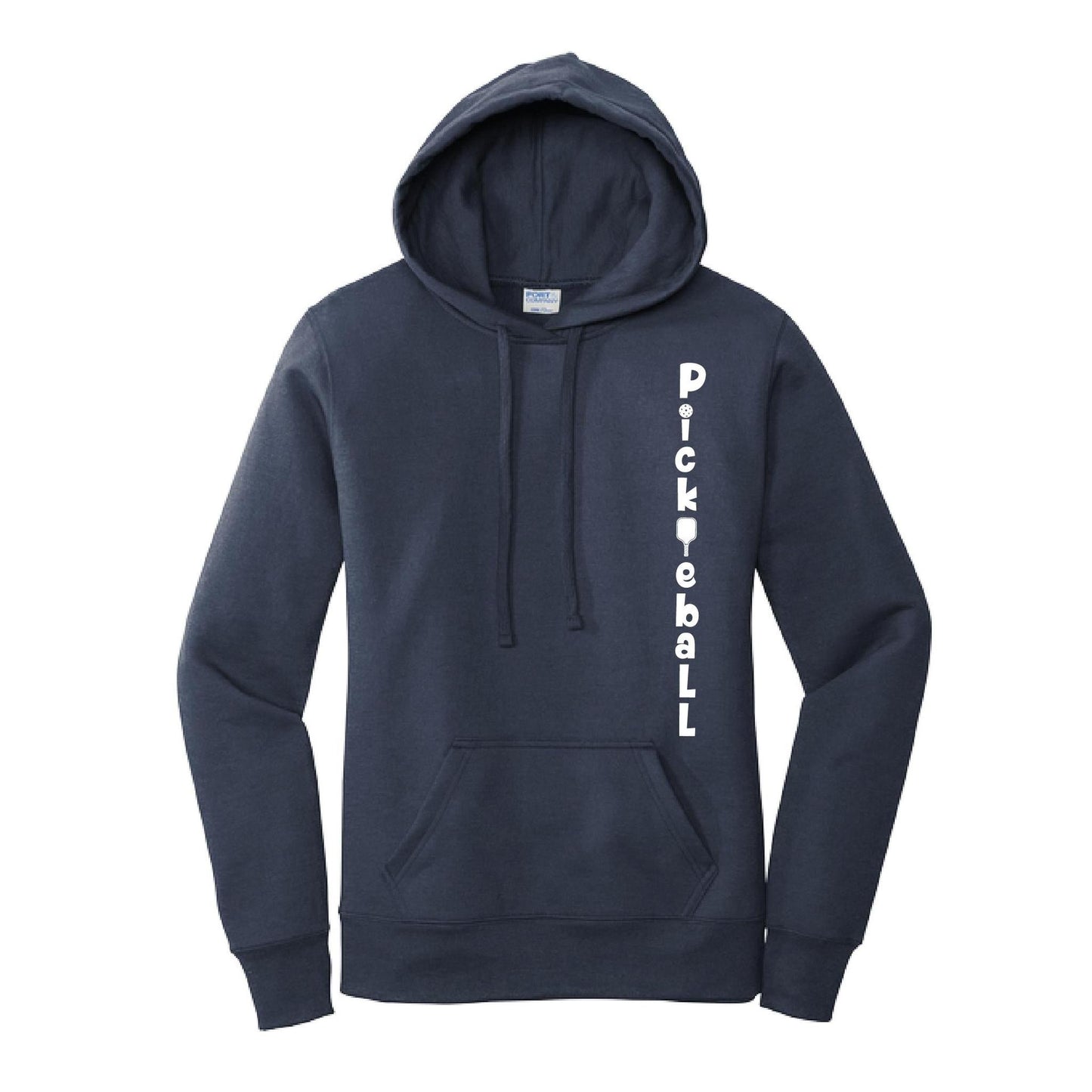 Pickleball Vertical (Custom) | Women’s Fitted Hoodie Pickleball Sweatshirt | 50% Cotton 50% Poly Fleece