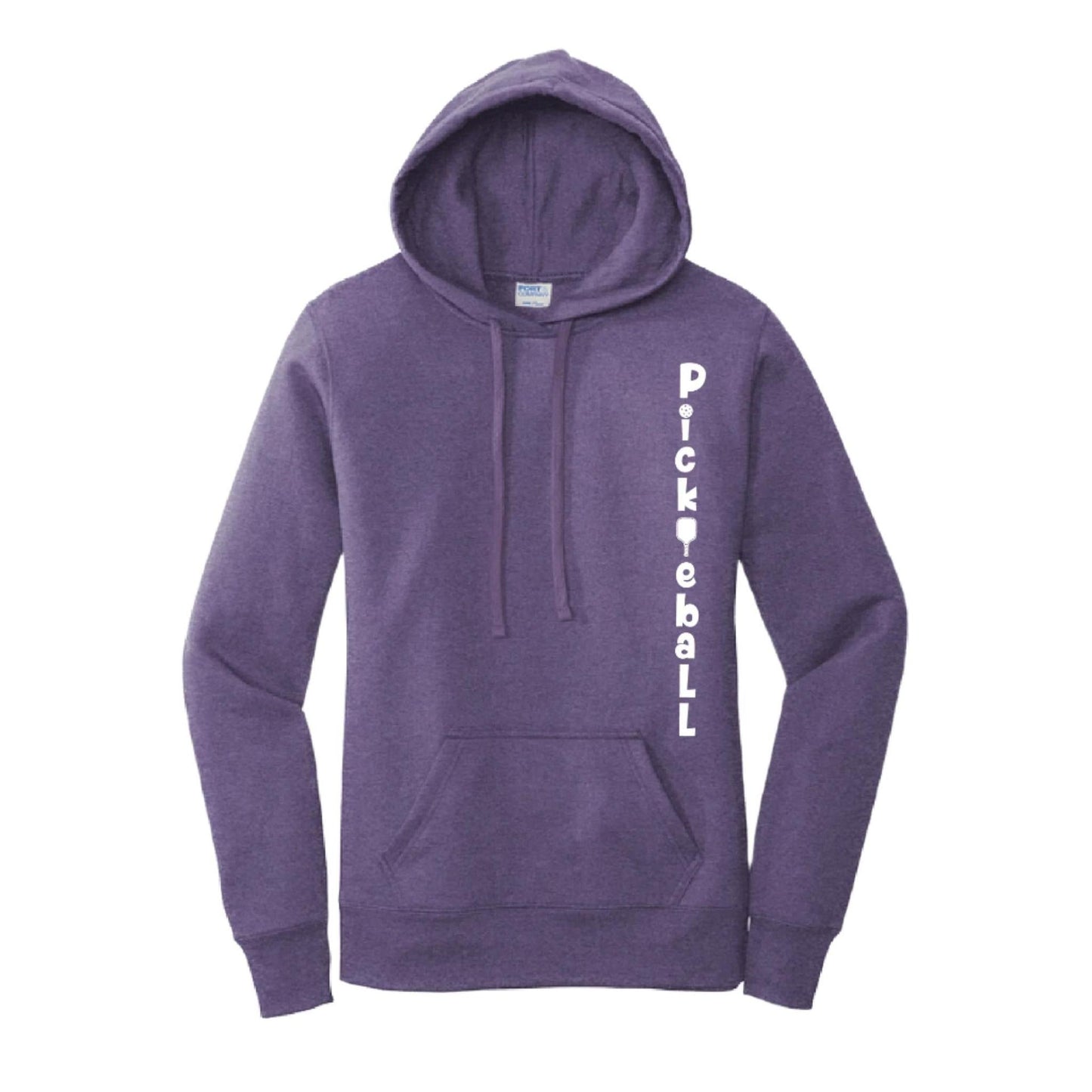 Pickleball Vertical (Custom) | Women’s Fitted Hoodie Pickleball Sweatshirt | 50% Cotton 50% Poly Fleece