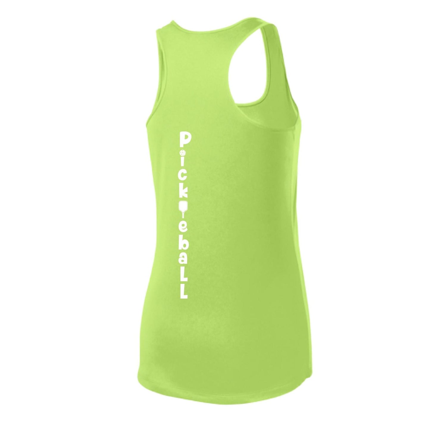 Pickleball Vertical (Custom) | Women's Racerback Pickleball Tank | 100% Polyester