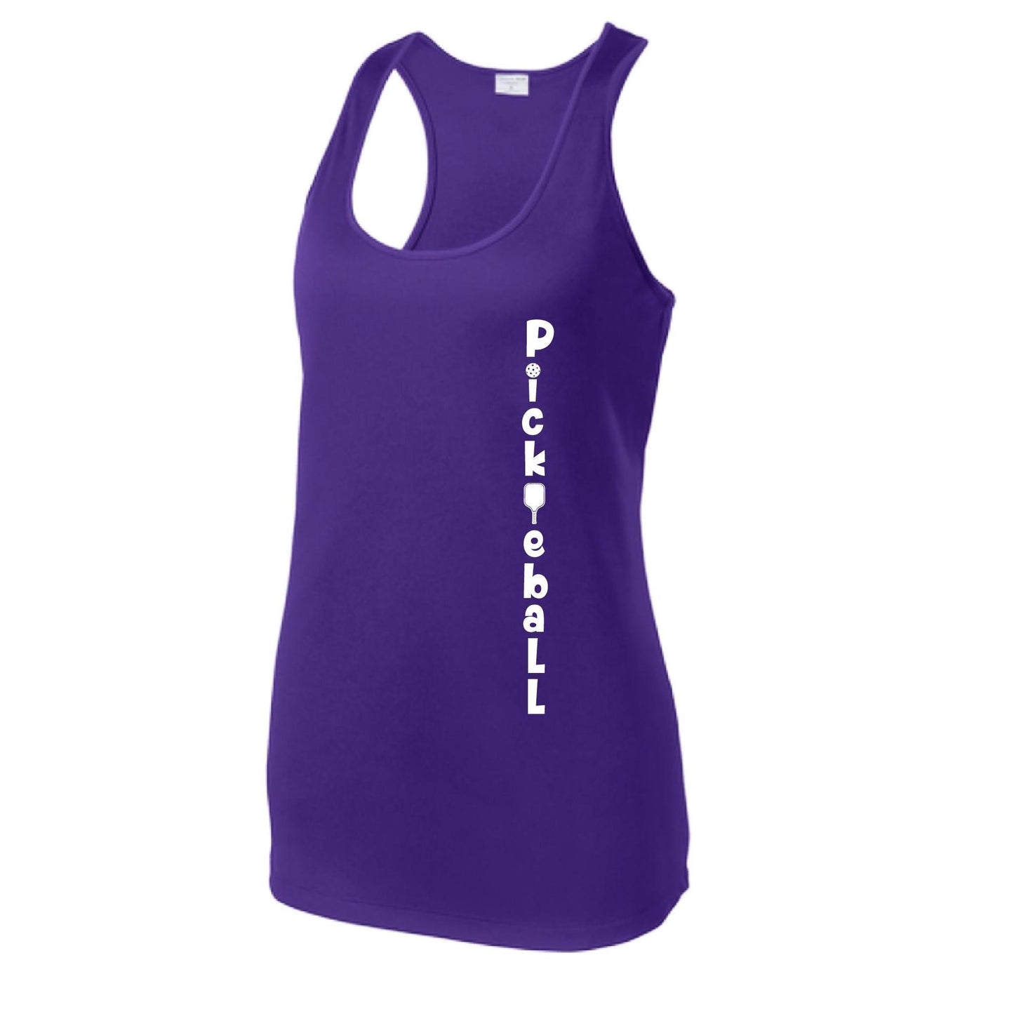 Pickleball Vertical (Custom) | Women's Racerback Pickleball Tank | 100% Polyester