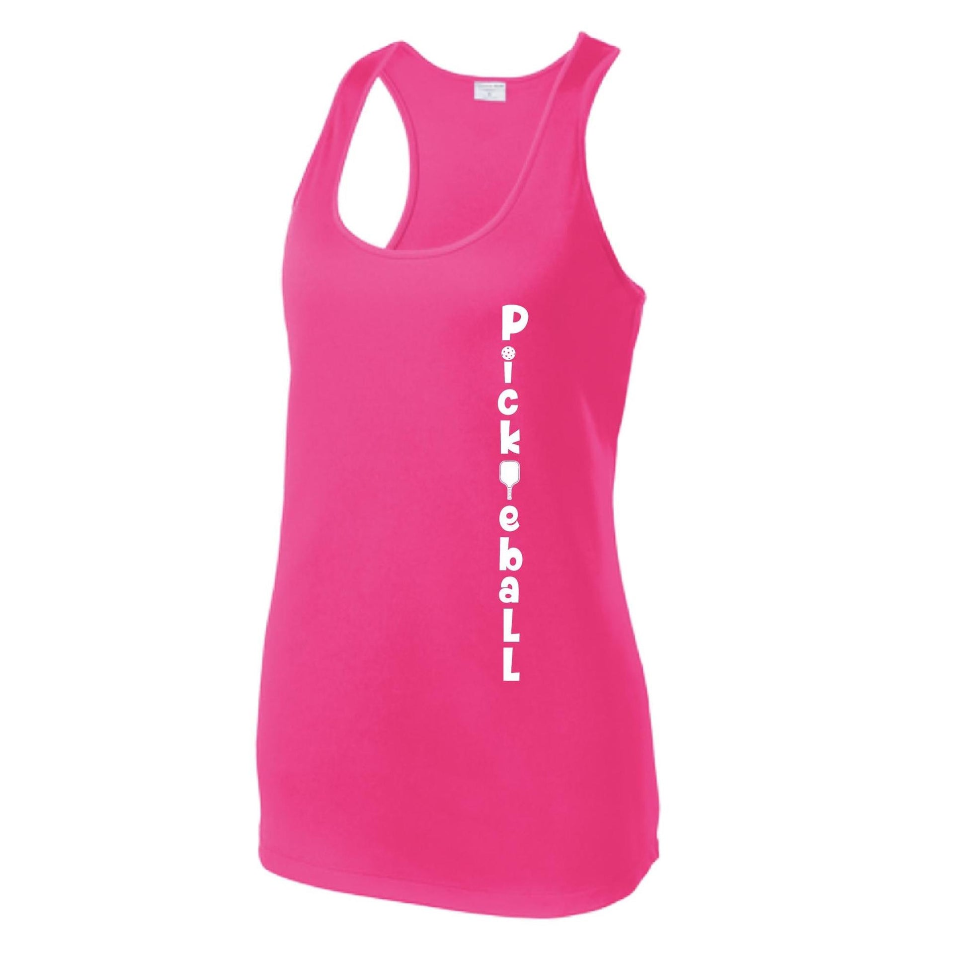 Pickleball Vertical (Custom) | Women's Racerback Pickleball Tank | 100% Polyester