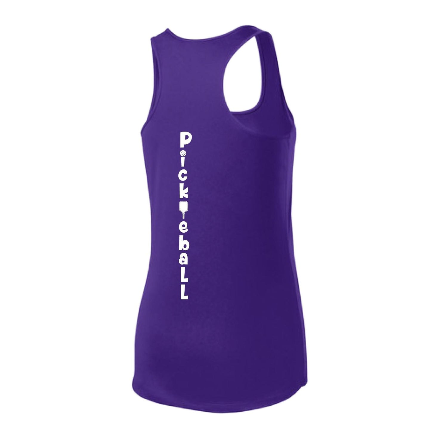 Pickleball Vertical (Custom) | Women's Racerback Pickleball Tank | 100% Polyester