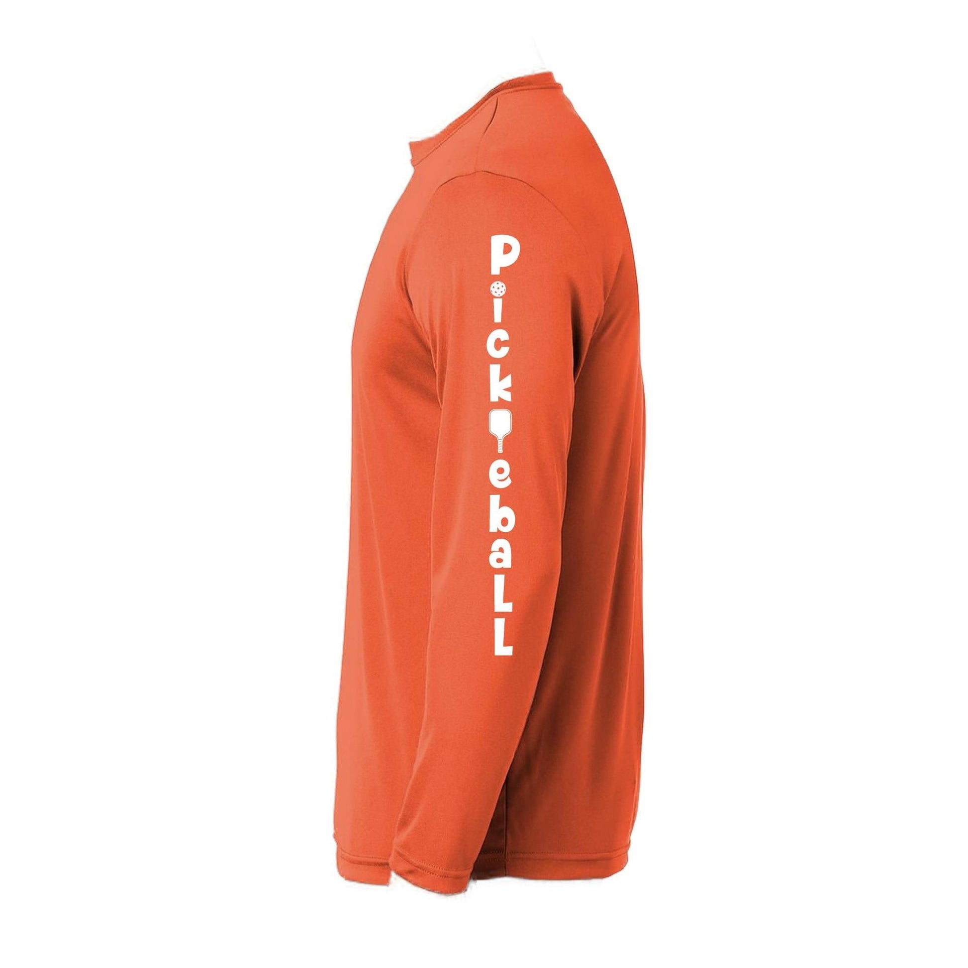 Pickleball Vertical (Customizable) | Men's Long Sleeve Athletic Pickleball Performance T-Shirt | 100% Polyester