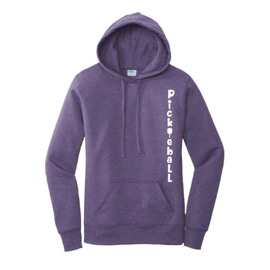 Pickleball Vertical (Customizable) | Women’s Fitted Hoodie Pickleball Sweatshirt | 50% Cotton 50% Poly Fleece